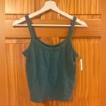 Old Navy  Size Medium Blue Waffle Knit Crop Tank Top. Photo 1
