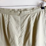 Madewell  Ruffle-Wrap Mini Skirt in Expat Olive Green 100% Cotton,‎ Size 4 Photo 8
