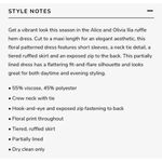 Alice + Olivia Floral Ilia Tiered Fit Flare Ruffle Maxi Dress Wedding *READ* Photo 9