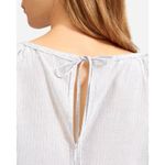 Everlane The Ruched Air Blouse in White Multi Stripe Size 2 LIKE NEW Photo 1