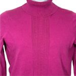 Tommy Hilfiger Magenta Turtleneck Sweater Button Cuff Size L Retro Photo 2