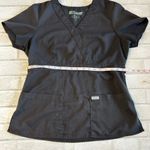 Grey's Anatomy Black Wrap Fitted Blouse Photo 3