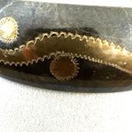 Vintage Etched Brass Bangle Photo 3