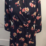 Lush Clothing Floral Long Sleeve Navy Blue Dress Lush Size Large L Photo 0