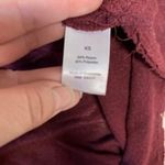 Me to We Boho Casual Pocket Tee Maroon Short Sleeve T-Shirt  XS Photo 3