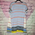 THML  FRINGE SLEEVE STRIPED ABSTRACT KAFTAN DRESS SWIM COVER MEDIUM Photo 1