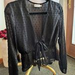 Nasty Gal front tie plunge blouse Photo 3