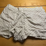 Madewell linen creme brown pull on shorts xl Photo 0
