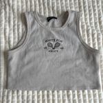White Fox Boutique  Golden Girl Crop Tank Charcoal Photo 2