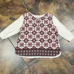 Van Heusen Women's Geometric Pattern 3/4 Sleeve V-Neck Blouse XXL Photo 2