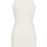 SKIMS NWOT Cotton Rib Tank Dress in Marigold Rosebud Print, Size Large Photo 2