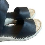 Eileen Fisher Weslia Black Wedge Sandals Espadrille Ankle Strap Size 9 Women's Photo 2