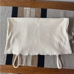 Gap  Tank Women Size M Cream Knit Lettuce Hem Cami Ribbed 90s Y2K Clean Girl Photo 2