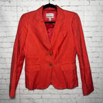 ✨J. Crew Schoolboy Blazer Soft Rumpled Harringbone Women's Coral Pink 4 Classic Red Photo 0