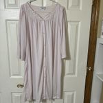 EUC‎ Vintage Miss Elaine Pink Floral Trim Nightgown Nice 39” Long Photo 5