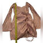 Missguided  Womens Sz 6 Tall Puff Sleeve Party Cocktail dress Long Sleeve Ruched Photo 3