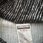 Kirkland Signature Kirkland Black White Textured Cowl Roll Neck Jacquard Pullover Sweater Medium Photo 7
