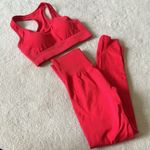 Beaufident Workout Set 2 Piece Seamless High Waist in Red Size Medium Photo 4