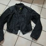 Vtg Award Design Western Apparel Leather Blk Blazer Women Edgy Rock Moto Goth 12 Black Photo 7