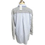 Chico's NWT Chico’s No-Iron Mixed Stripe Tunic / Shirt Chico SZ 3, Blue / Black / White Photo 2