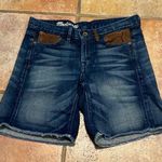 Madewell denim & faux leather Bermuda shorts Photo 0