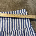 Old Navy  Skirt Womens Small Dropped Waist Midi Striped Chambray Blue White Photo 5