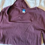 Old Navy  Maroon Bodysuit Long Sleeve Photo 1