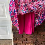 Draper James  Pink and Blue Floral MIDI Dress size Medium Photo 5