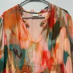 Spartina 449 NWT Edwina Maxi Dress Peach Coral Botanic Garden Watercolor Sz XXL Photo 4