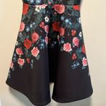 ERIN BY ERIN FEATHERSTON Scuba Fit and Flare Floral Mini Dress, Black, Size 4 Black Photo 3