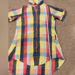 Women's (Youth) DETAILS multicolor Plaid Dress Shirt Red Photo 2