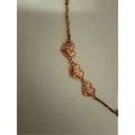 Women's Gold Tone Heart Shaped Charm Adjustable Chain Bracelet Dainty Feminine Gold Photo 2