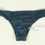 Seafolly NWT X Revolve Shine on Brazilian Bikini Bottoms in Blueprint Photo 1