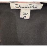 Oscar de la Renta Vintage Satin Floral Robe with Belt, Size Medium Photo 3