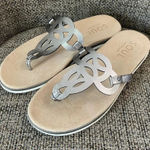 SOUL‎ Naturalizer Janice Pewter Thong Sandals Size 9.5 Silver Photo 0