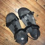 Vionic black patent leather strappy orthopedic arch support sandals Photo 0