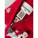 Breckenridge ‎ plus size 1X Ugly Christmas Sweater NWT Snowman half zip knit Red Photo 2