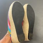 J Renee Prys rainbow striped wedge sandal Size 9.5 Photo 3
