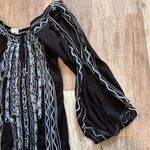 Poupette St. Barth Women's Embroidered Off-the-Shoulder Midi Dress Black Medium Photo 8