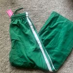 Edikted  Green Track Pants with White Stripe Photo 0