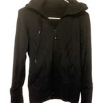 Lululemon Size 4 Black Athletic Full Zip Hooded Jacket Sweatshirt Photo 0