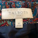 Talbots Brushed Cotton Pencil Skirt Sz. 10 Bright Paisley Business Wardrobe Photo 4