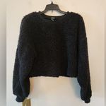 Wild Fable  Sherpa black fleece cropped sweater size womens small oversized Photo 0