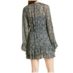 Likely  x Revolve Hanner Long Sleeve Floral Gray Dress Size 8 / Medium Boho Party Photo 6