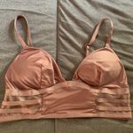 Victoria's Secret  Powder Blush Satin Mesh Sexy Strappy Long Line Bralette Bra Photo 2