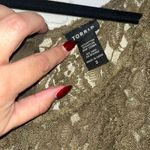 Torrid  Olive Green Lace Button Back Short Sleeve Top Plus Size Photo 1