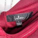 Lulus Large Burgundy Classic Glam Off The Shoulder Formal Bodycon Zip Up Dress Photo 7