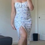 Midi Side Slit Dress White Size 6 Photo 2