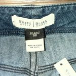 White House | Black Market New Blanc Women's Belted Wide Leg Blue Jeans Photo 5