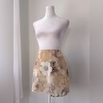 Vintage Y2K Wanted Clothing Company Tan Floral Print Micro Mini Skirt Size XS Photo 3